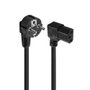 Ewent Cable de transmisión EC1910 negro 1,8 m C13 acoplador enchufe tipo F