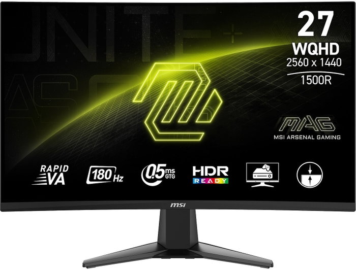 MSI MAG 27CQ6F Monitor Gaming Curvo 27'' QHD 180Hz 0,5ms VA Negro