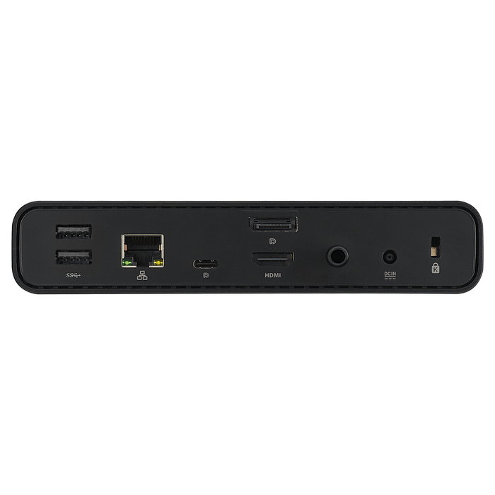 ASUS DC300 Dock USB-C con 90W Power Delivery, Triple Pantalla 4K HDMI 2.0/DP 1.4, Ethernet Gigabit, 4 Puertos USB, Lector SD, Negro