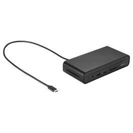 ASUS DC300 Dock USB-C con 90W Power Delivery, Triple Pantalla 4K HDMI 2.0/DP 1.4, Ethernet Gigabit, 4 Puertos USB, Lector SD, Negro