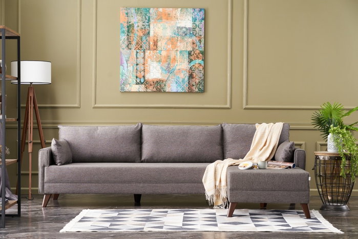 Atelier Del Sofa Sofá Esquinero Derecho Marrón 275x85x81 cm