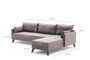 Atelier Del Sofa Sofá Esquinero Derecho Marrón 275x85x81 cm