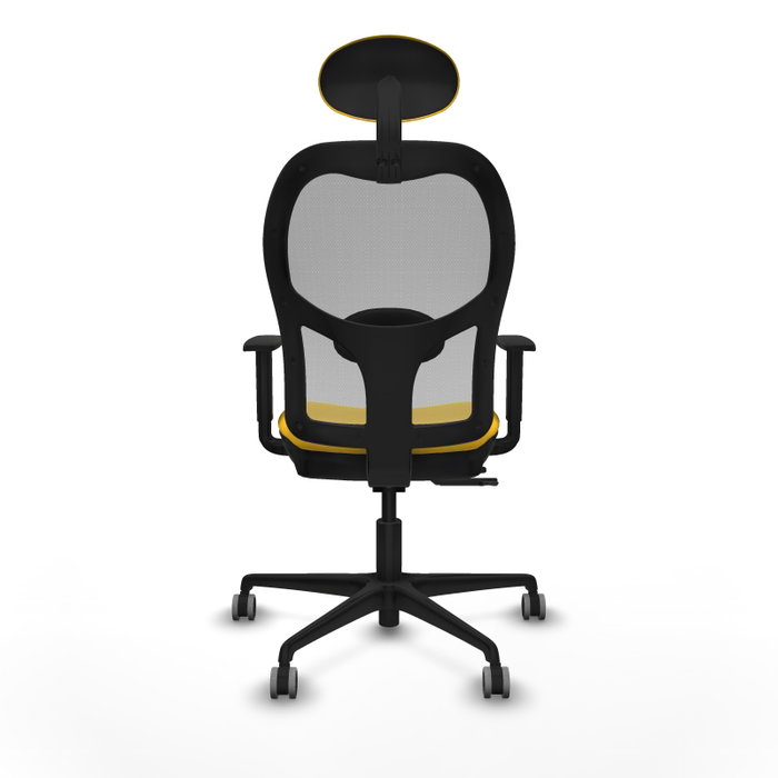 PIQUERAS Y CRESPO Silla de oficina Jorquera con mecanismo Sincro/Traslack, Amarillo y Gris PIQUERAS Y CRESPO Silla de oficina Jorquera con mecanismo Sincro/Traslack, Amarillo y Gris