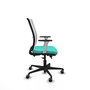 PIQUERAS Y CRESPO Silla de oficina Haches con mecanismo Sincro/Traslack Turquesa y Blanco