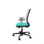 PIQUERAS Y CRESPO Silla de oficina Haches con mecanismo Sincro/Traslack Turquesa y Blanco