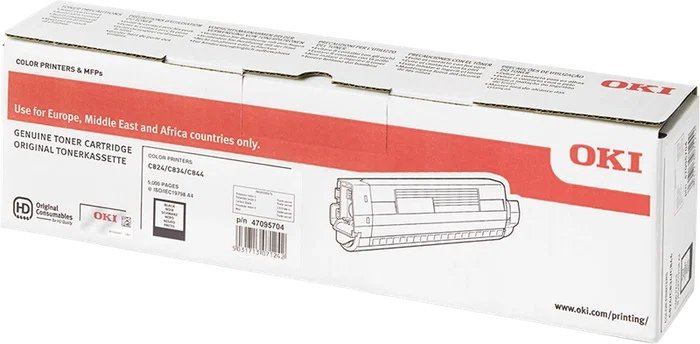 Oki Tóner Negro 47095704 Original para C824 y C834 series