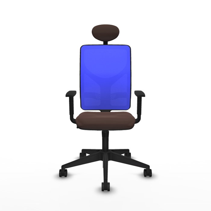 PIQUERAS Y CRESPO Silla de oficina Motilla con Mecanismo Sincro Marrón y Azul PIQUERAS Y CRESPO Silla de oficina Motilla con Mecanismo Sincro Marrón y Azul