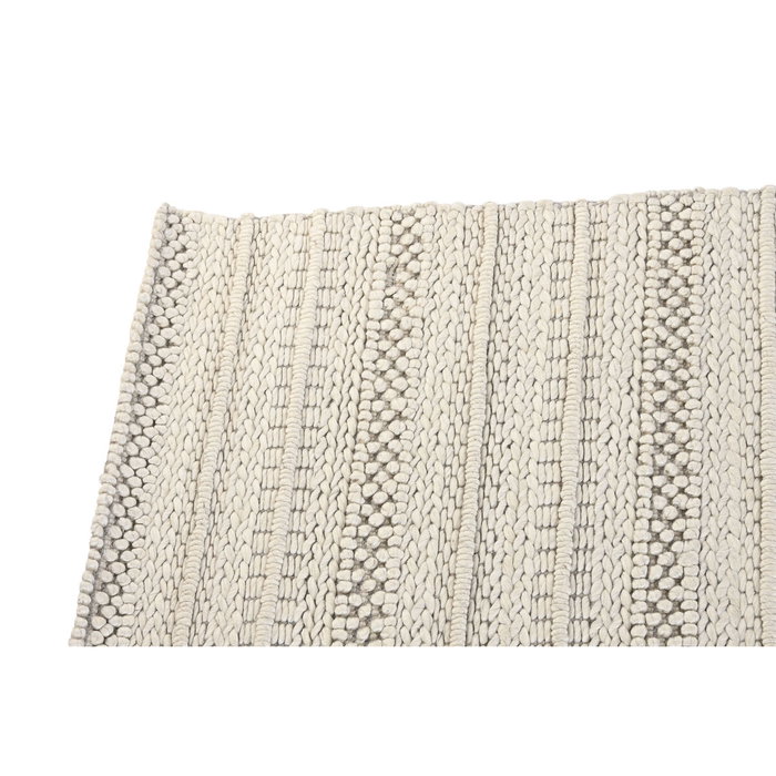 DKD Home Decor Alfombra de Lana y Viscosa 160x230 cm Crudo