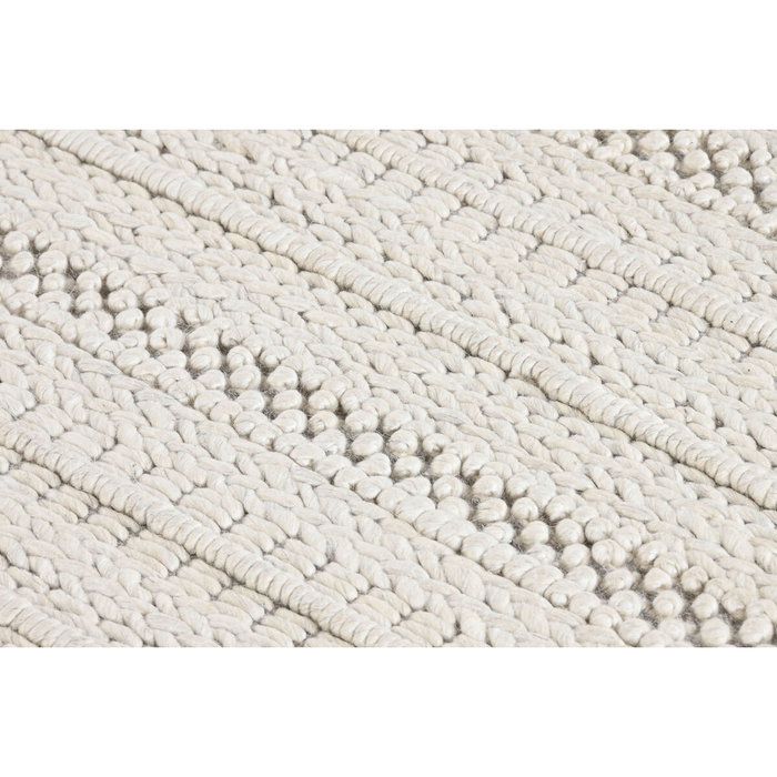 DKD Home Decor Alfombra de Lana y Viscosa 160x230 cm Crudo