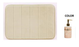 DKD Home Decor Alfombra de Baño de Poliéster Melocotón 60x40 cm