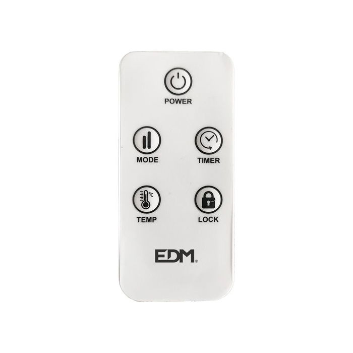 Edm Convector de Aire con Wifi 1500W Control Táctil y Remoto Programable Blanco