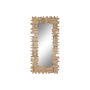 DKD Home Decor Espejo de Mango y Cristal con Troncos 3D Natural 91x183 cm