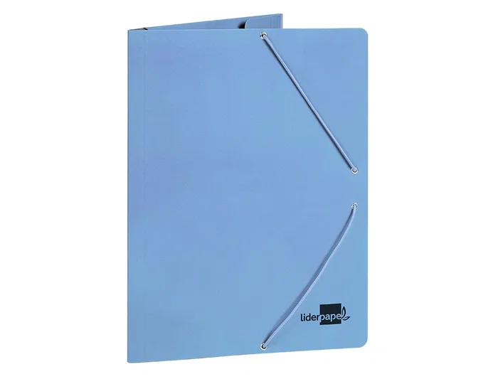 Liderpapel Carpeta Gomas Tres Solapas Cartón Plastificado Folio Colores Pasteles Surtidos