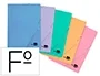 Liderpapel Carpeta Gomas Tres Solapas Cartón Plastificado Folio Colores Pasteles Surtidos
