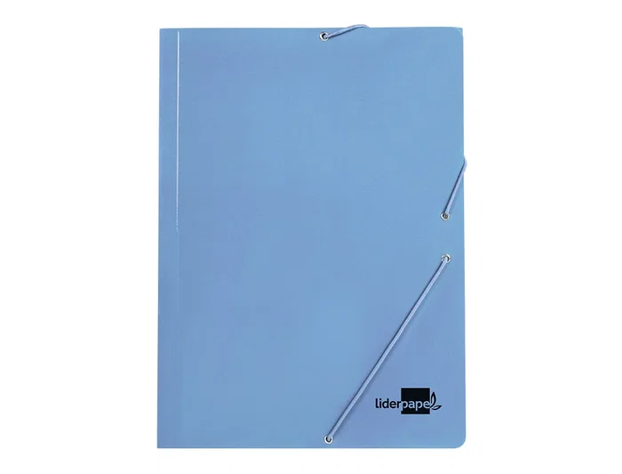 Liderpapel Carpeta Gomas Tres Solapas Cartón Plastificado Folio Colores Pasteles Surtidos