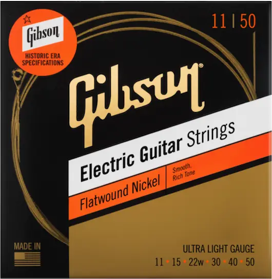 Gibson Nickel Flatwound Ultra Light 11-50 Juego Eléctrica Gibson Nickel Flatwound Ultra Light 11-50 Juego Eléctrica