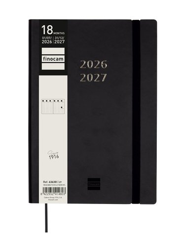 FINOCAM Agenda Anual 18 Meses (2026-27) Negra FINOCAM Agenda Anual 18 Meses (2026-27) Negra