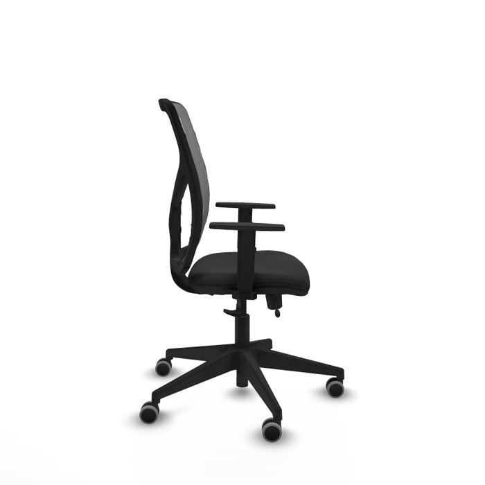 PIQUERAS Y CRESPO Silla de oficina Motilla con mecanismo Sincro/Traslack, Negro y Gris