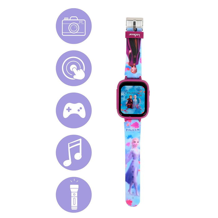 Lexibook Reloj con Cámara Disney Frozen DMW070FZ para Niños con Pantalla Táctil Reproductor MP3 Podómetro Linterna +5 Años Lexibook Reloj con Cámara Disney Frozen DMW070FZ para Niños con Pantalla Táctil Reproductor MP3 Podómetro Linterna +5 Años