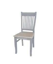 DKD Home Decor Silla Victoria de Paulownia y MDF Gris