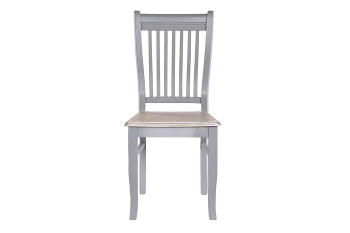 DKD Home Decor Silla Tradicional Victoria Gris Natural 40 x 94.5 x 42 cm