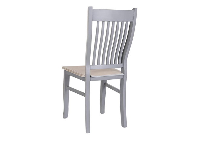 DKD Home Decor Silla Tradicional Victoria Gris Natural 40 x 94.5 x 42 cm