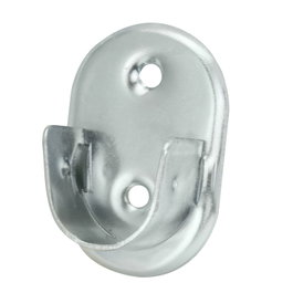 ORYX Soporte Lateral Oval Zincado para Barras de 19 mm en Cromo