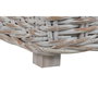 DKD Home Decor Indo 2c25 Sofá Balinés Bicolor Ratán 103 x 64 x 220 cm Set de 4 con Cojines