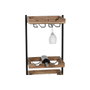 DKD Home Decor Botellero de Acacia y Metal Natural y Negro