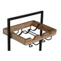 DKD Home Decor Botellero de Acacia y Metal Natural y Negro