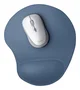 Trust 26011 Alfombrilla para Ratón con Reposamuñecas, de Gel Azul Monocromo, 205x236 mm