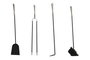DKD Home Decor Set de Chimenea de 4 Piezas en Acero Inoxidable Negro