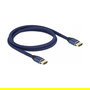 DeLOCK Cable HDMI Ultra Alta Velocidad 48Gbps, Certificado, Resolución 8K 60Hz, 4K 120Hz, HDR, Dolby Vision, 3D, ARC, Longitud 1 Metro, Color Azul