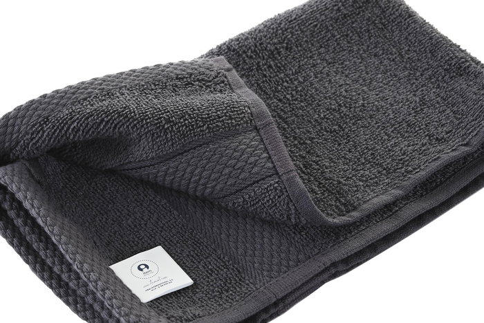DKD Home Decor Toalla Tocador Gris Oscuro Algodón 50 x 1 x 30 cm (6 Unidades) 600gsm DKD Home Decor Toalla Tocador Gris Oscuro Algodón 50 x 1 x 30 cm (6 Unidades) 600gsm
