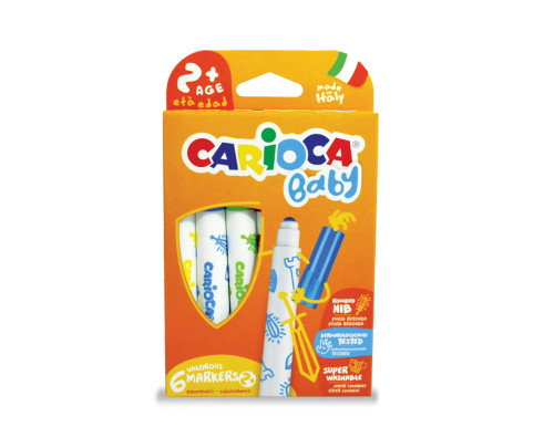 Carioca Baby Marker Colores Surtidos Estuche de 6 Unidades Carioca Baby Marker Colores Surtidos Estuche de 6 Unidades