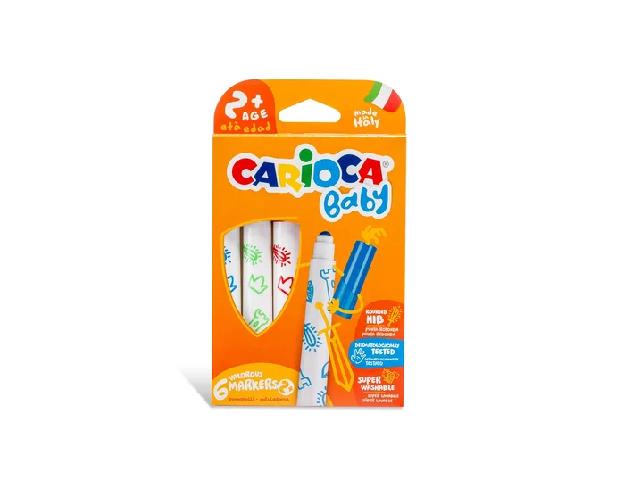 Carioca Baby Marker Estuche de 6 Rotuladores Surtidos Carioca Baby Marker Estuche de 6 Rotuladores Surtidos