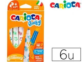 Carioca Rotulador Carioca Baby Caja 6 Unidades Colores Surtidos Para Niños A Partir de 2 Años