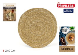 Privilege Salvamanteles Seagrass Redondo 40 cm (36 Unidades)