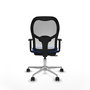 PIQUERAS Y CRESPO Silla de oficina Jorquera con mecanismo Sincro/Traslack, Azul y Blanco