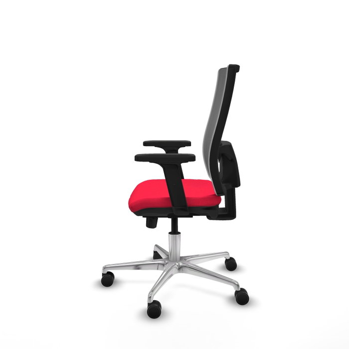 PIQUERAS Y CRESPO Silla de oficina Horna con mecanismo Sincro/Traslack, Tela Roja y Malla Gris PIQUERAS Y CRESPO Silla de oficina Horna con mecanismo Sincro/Traslack, Tela Roja y Malla Gris