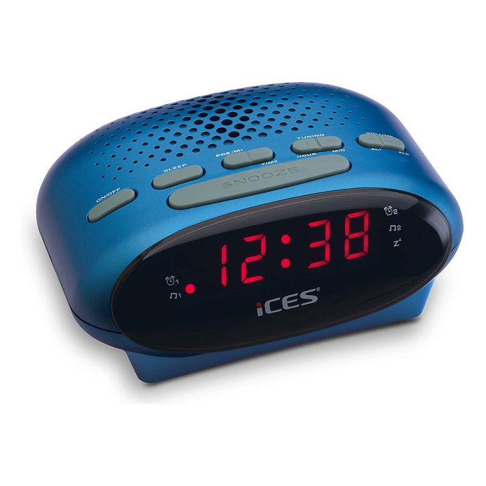 Lenco ICR-210 Radio Despertador FM PLL LED 1.52 cm (0.6") Azul