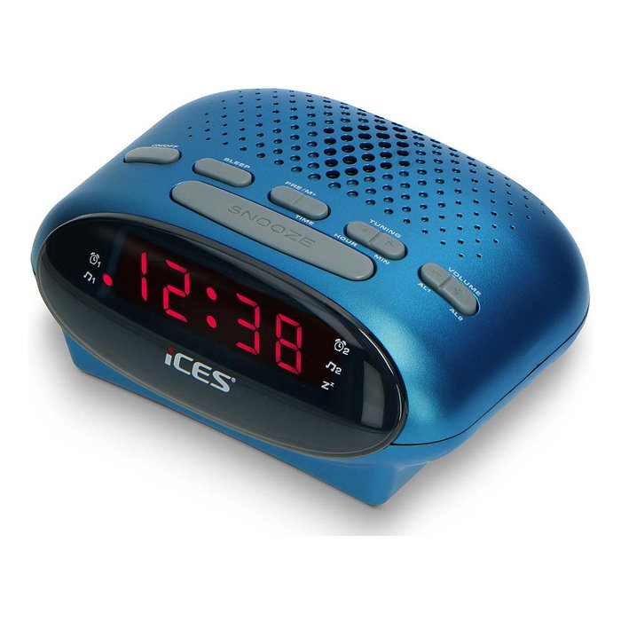 Lenco ICR-210 Radio Despertador FM PLL LED 1.52 cm (0.6") Azul
