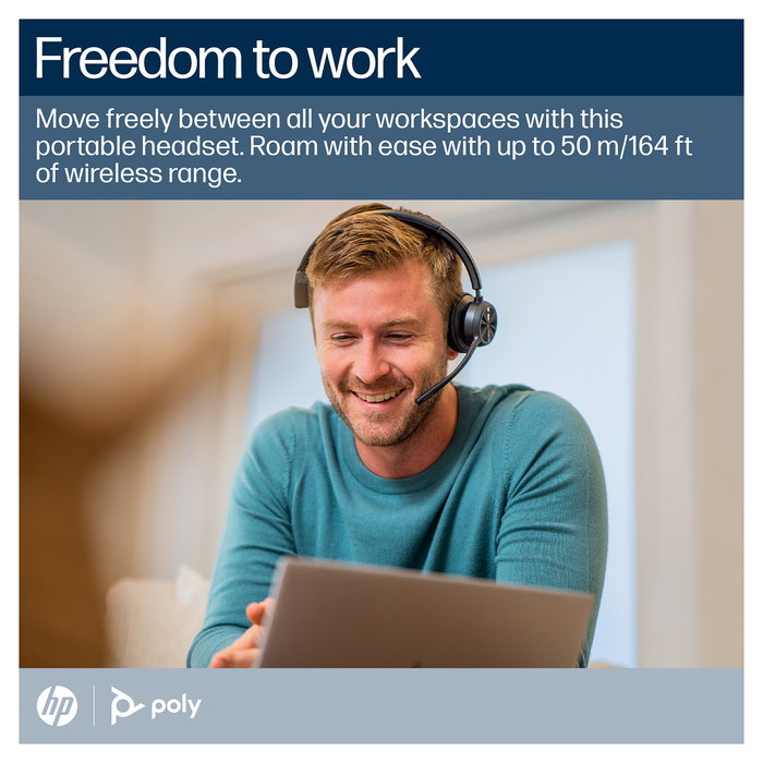 HP Voyager 4310 UC Mono Auriculares Inalámbricos USB-C Bluetooth con Base de Carga Certificados para Microsoft Teams