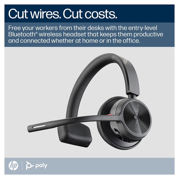 HP Voyager 4310 UC Mono Auriculares Inalámbricos USB-C Bluetooth con Base de Carga Certificados para Microsoft Teams
