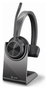 Poly Voyager 4310-M con certificación Microsoft Teams, USB-C, adaptador BT700 y base de carga, Negro