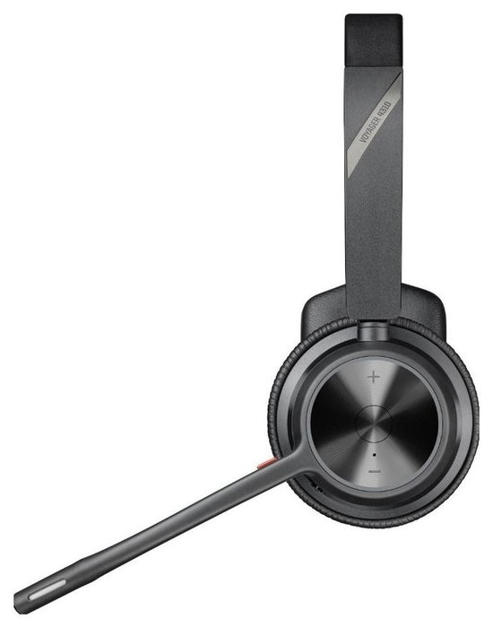 Poly Voyager 4310-M con certificación Microsoft Teams, USB-C, adaptador BT700 y base de carga, Negro