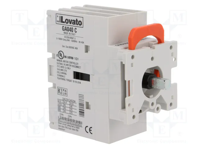 LOVATO ELECTRIC Interruptor de aislamiento GA 40A 3 polos LOVATO ELECTRIC Interruptor de aislamiento GA 40A 3 polos