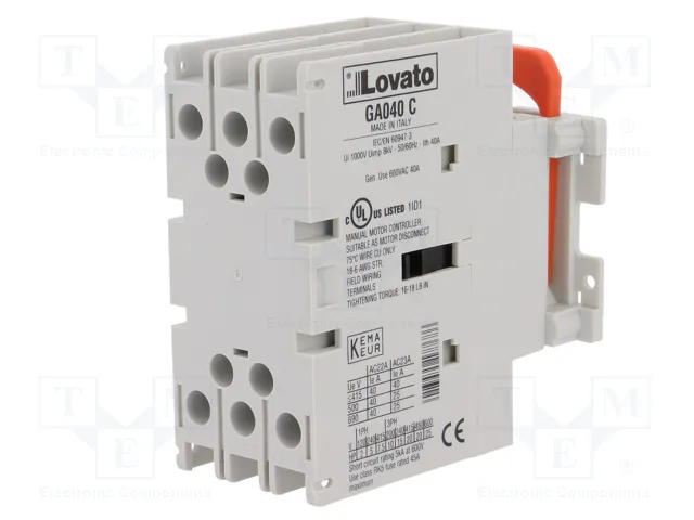 LOVATO ELECTRIC Interruptor de aislamiento GA 40A 3 polos LOVATO ELECTRIC Interruptor de aislamiento GA 40A 3 polos