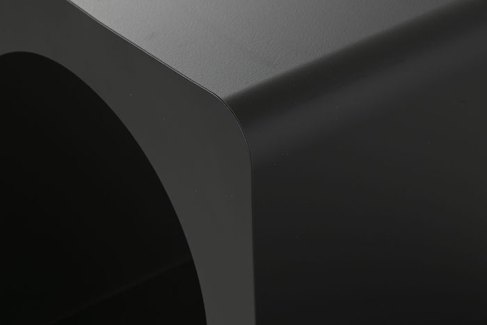 DKD Home Decor Mesita Auxiliar Urban Negra Metal 1 Estantería 30x60x60 cm