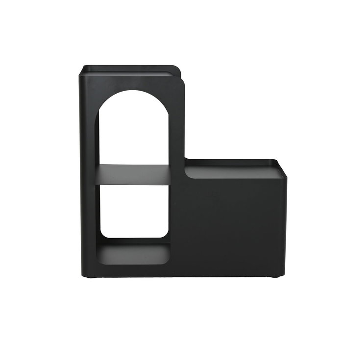 DKD Home Decor Mesita Auxiliar de Metal Negro
